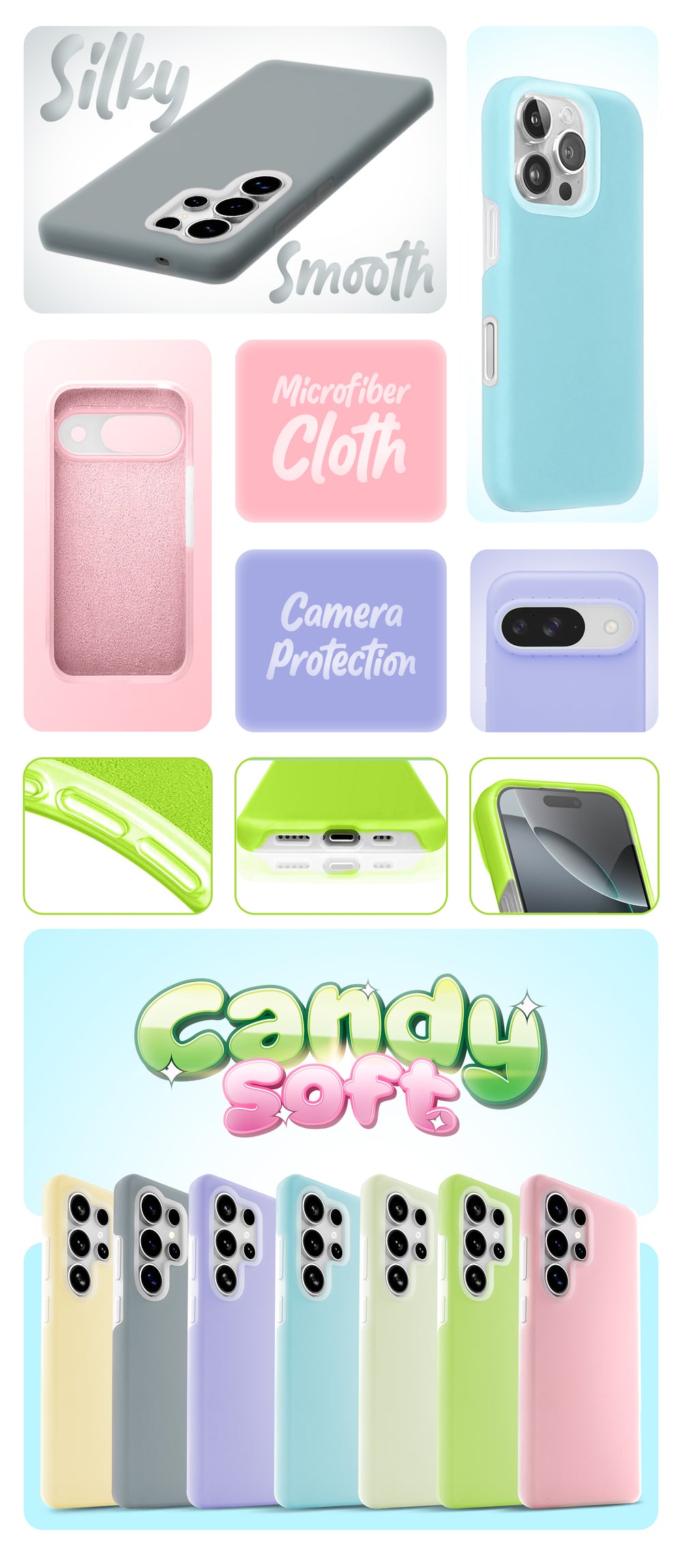 Smooth Touch Soft Silicone Back Case for Apple iPhone 16 Pro with Camera Protection for a Sleek and Stylish Look