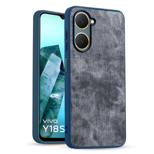 Classic Denim Finish Back Case for Vivo Y18