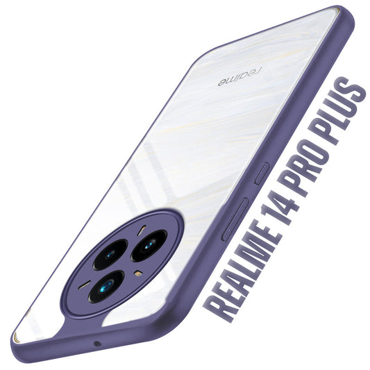 Colored Soft Frame Clear Back Case For Realme 14 Pro Plus 5G