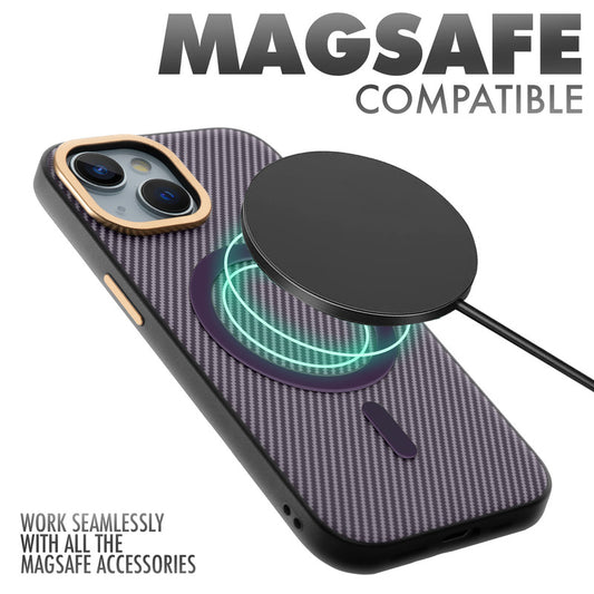 MagSafe Ready Checks Printed Back Case For Apple iPhone 15 with Enhanced Grip