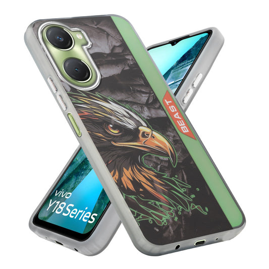 Beast Mode Animal Printed Back Case For Vivo Y18 With Hard Back & Glow Effect
