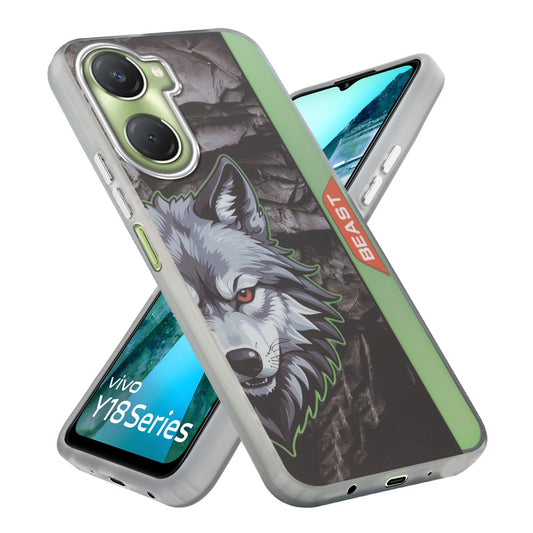 Beast Mode Animal Printed Back Case For Vivo Y18 With Hard Back & Glow Effect