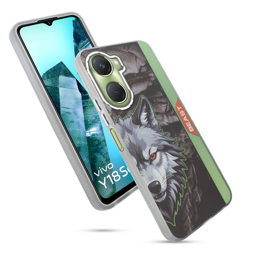 Beast Mode Animal Printed Back Case For Vivo Y18 With Hard Back & Glow Effect