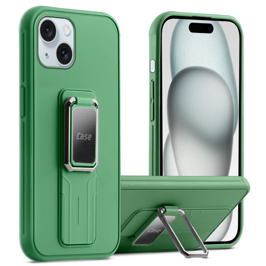 Silicone Case with Kickstand For Apple iPhone 15