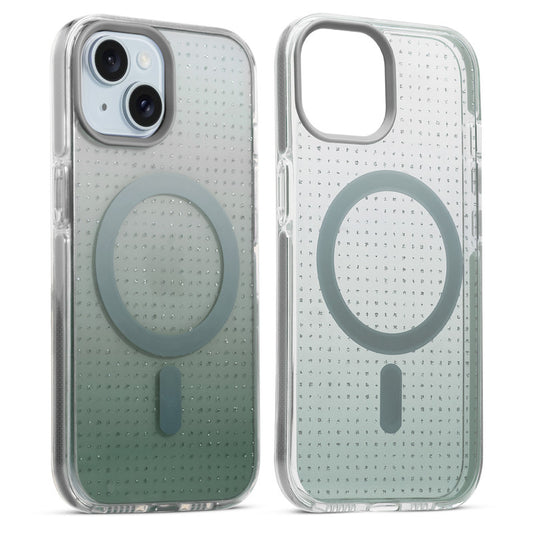 Stunning Dual Shade Starry MagSafe Hard Back Case for Apple iPhone 15 with Colourful Raised Camera Edges