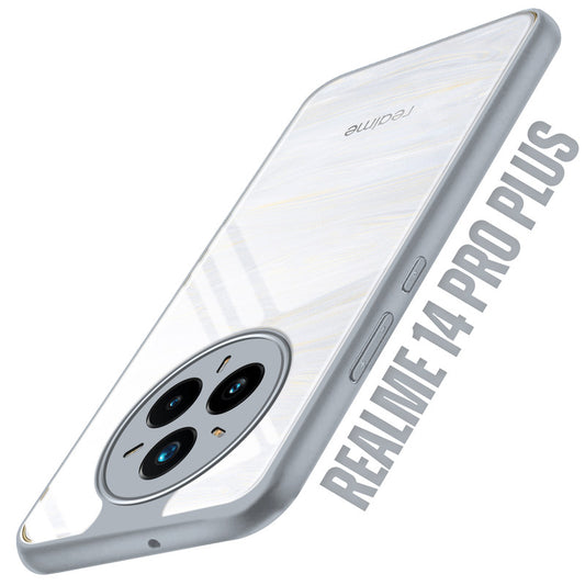 Colored Soft Frame Clear Back Case For Realme 14 Pro Plus 5G