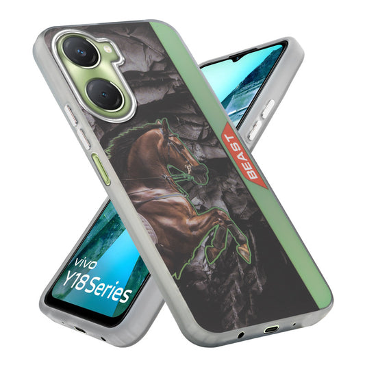 Beast Mode Animal Printed Back Case For Vivo Y18 With Hard Back & Glow Effect