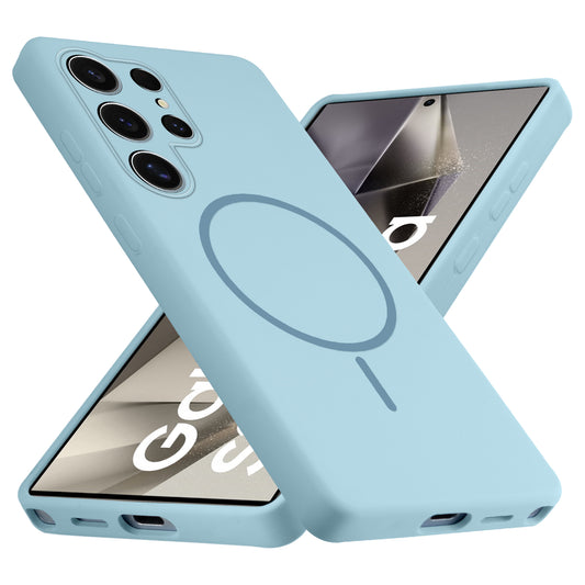 MagSafe Compatible Liquid Silicone Case For Samsung S24 Ultra 5G