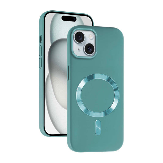 Hard Back MagSafe Case for Apple iPhone 15, Durable Design & Shiny MagSafe Ring