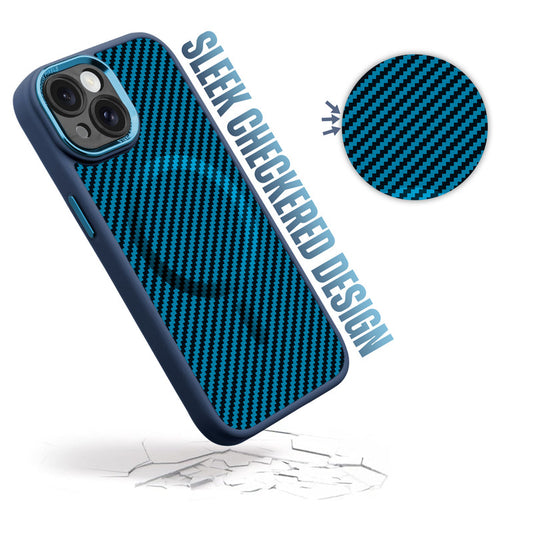 Premium Tech Weave Design With MagSafe Compatible Back Case For Apple iPhone 15