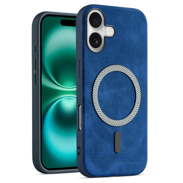 Rugged Vintage Look Back Case For Apple iPhone 16 With Magnetic Charging Compatible with MagSafe
