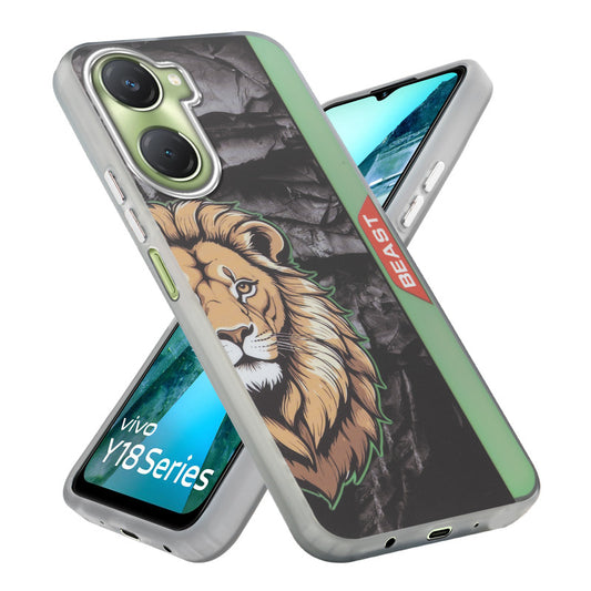 Beast Mode Animal Printed Back Case For Vivo Y18 With Hard Back & Glow Effect