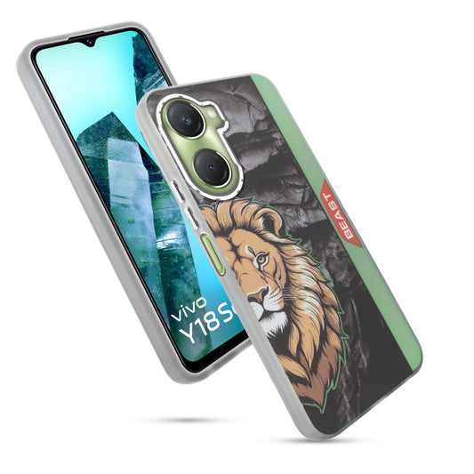 Beast Mode Animal Printed Back Case For Vivo Y18 With Hard Back & Glow Effect