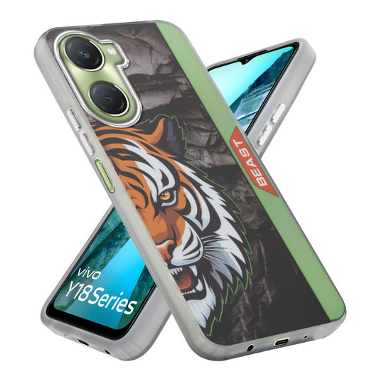 Beast Mode Animal Printed Back Case For Vivo Y18 With Hard Back & Glow Effect