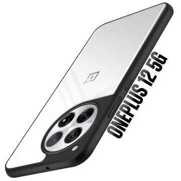 Premium Silicon Soft Framed Case with Clear Back Cover For OnePlus 12 5G