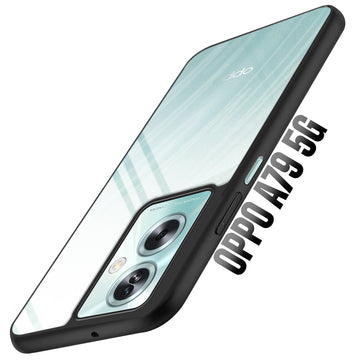 Premium Silicon Soft Framed Case with Clear Back Cover for Oppo A79 5G