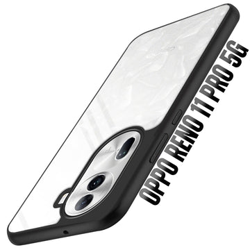 Premium Silicon Soft Framed Case with Clear Back Cover for Oppo Reno 11 Pro 5G