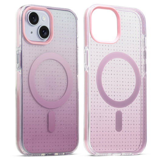 Stunning Dual Shade Starry MagSafe Hard Back Case for Apple iPhone 15 with Colourful Raised Camera Edges