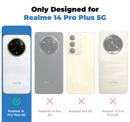 Silicone Border Transparent Back Cover for Realme 14 Pro Plus 5G