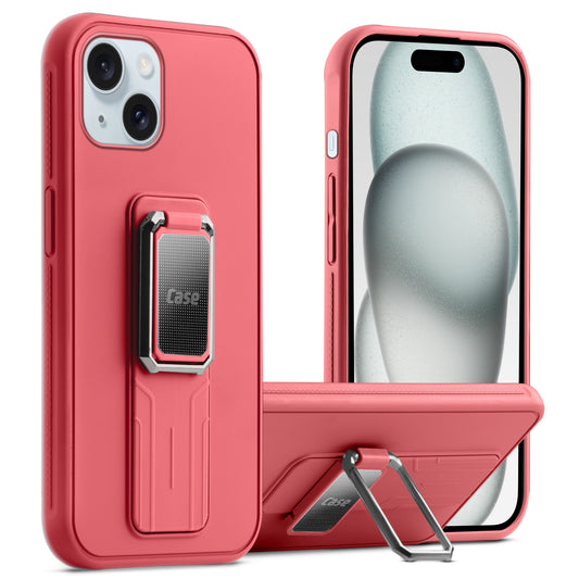 Silicone Case with Kickstand For Apple iPhone 15