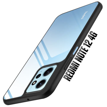 Premium Silicon Soft Framed Case with Clear Back Cover for Redmi Note 12 4G