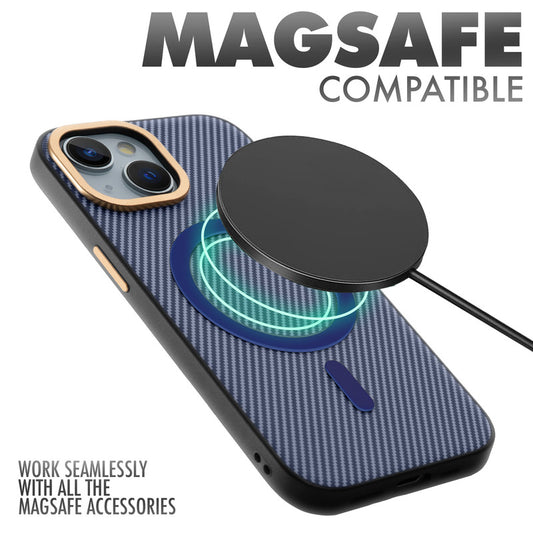 MagSafe Ready Checks Printed Back Case For Apple iPhone 15 with Enhanced Grip