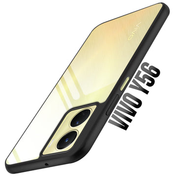 Premium Silicon Soft Framed Case with Clear Back Cover For Vivo Y56 5G