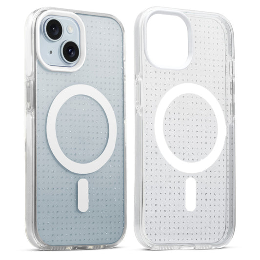 Stunning Dual Shade Starry MagSafe Hard Back Case for Apple iPhone 15 with Colourful Raised Camera Edges