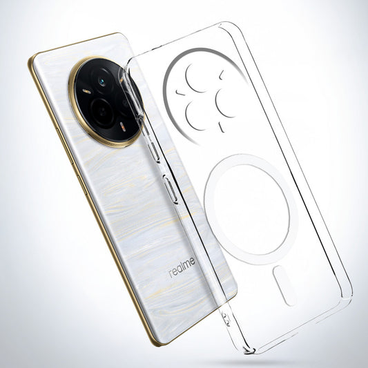 Colored Transparent Anti-Yellowing Magsafe Case For Realme 14 Pro Plus 5G