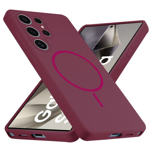 MagSafe Compatible Liquid Silicone Case For Samsung S24 Ultra 5G