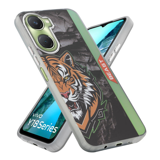 Beast Mode Animal Printed Back Case For Vivo Y18 With Hard Back & Glow Effect