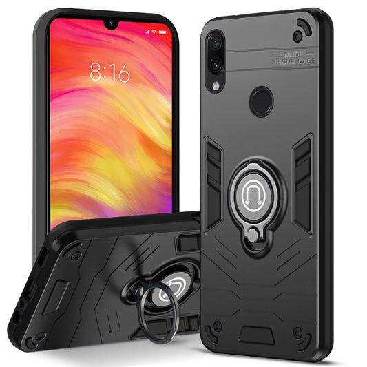 Ultra Rugged Armor Case with Rotating Ring Holder Back Case For Redmi Note 7