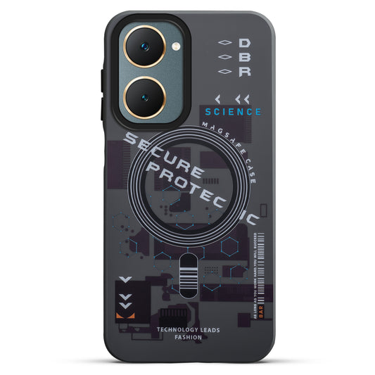 Mechanical Circuit Sector Print Hard Back Cover For Vivo Y18