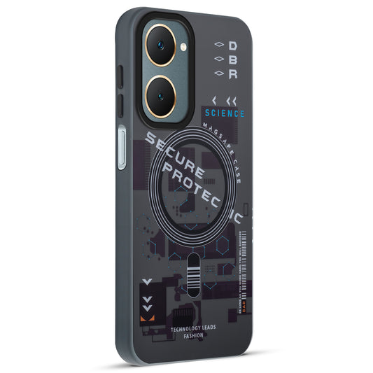 Mechanical Circuit Sector Print Hard Back Cover For Vivo Y18