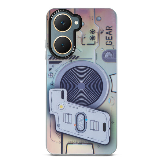 Colorful Reflective Circuit Prints Hard Back Protector Case For Vivo Y18