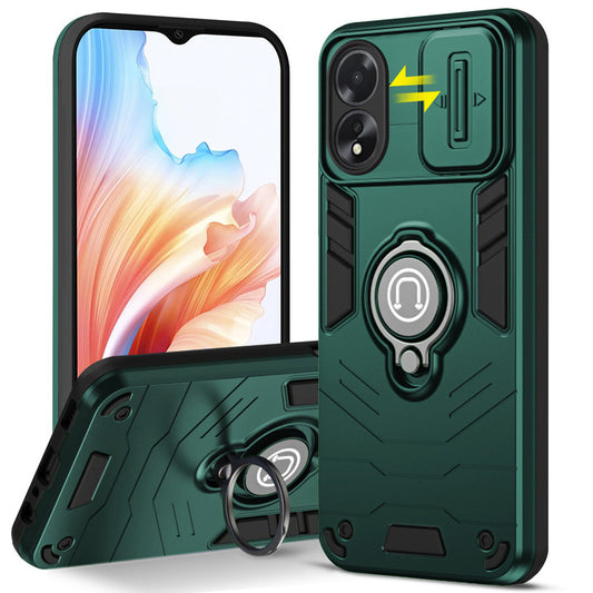 Ultra Rugged Case with Rotating Ring Holder Back Case For Oppo A38 4G