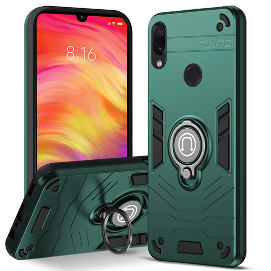 Ultra Rugged Armor Case with Rotating Ring Holder Back Case For Redmi Note 7