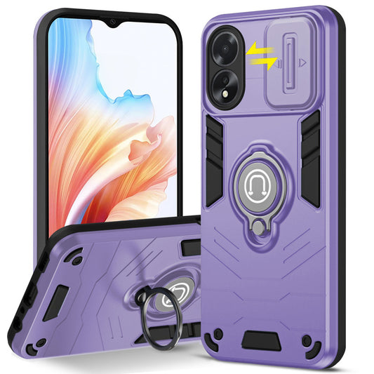 Ultra Rugged Case with Rotating Ring Holder Back Case For Oppo A38 4G