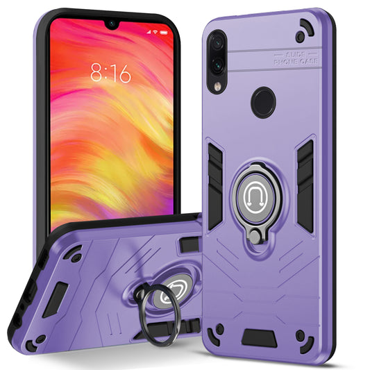Ultra Rugged Armor Case with Rotating Ring Holder Back Case For Redmi Note 7