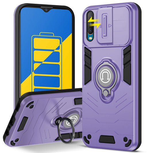 Ultra Rugged Case with Rotating Ring Holder Back Case For Vivo Y12