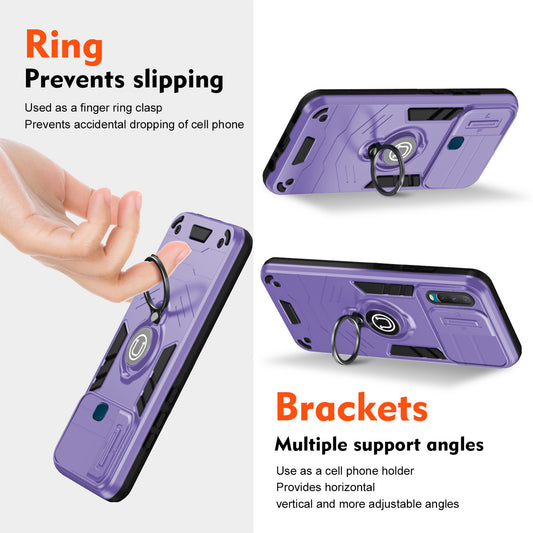 Ultra Rugged Case with Rotating Ring Holder Back Case For Vivo Y12