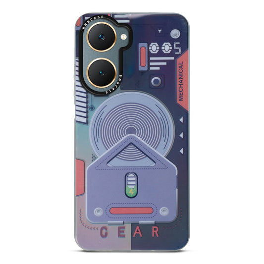 Colorful Reflective Circuit Prints Hard Back Protector Case For Vivo Y18