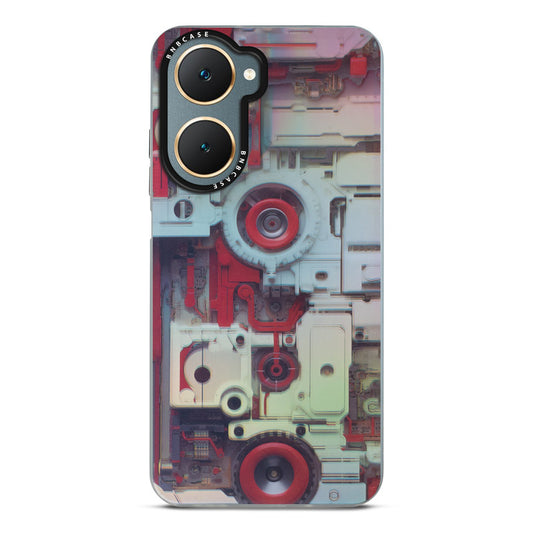 Colorful Reflective Circuit Prints Hard Back Protector Case For Vivo Y18