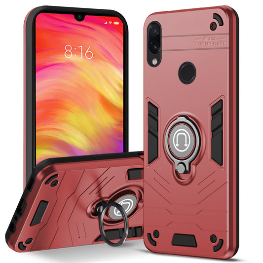 Ultra Rugged Armor Case with Rotating Ring Holder Back Case For Redmi Note 7