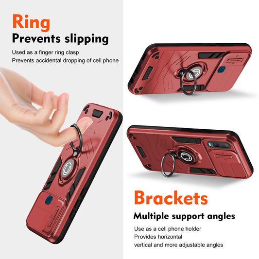 Ultra Rugged Case with Rotating Ring Holder Back Case For Vivo Y12