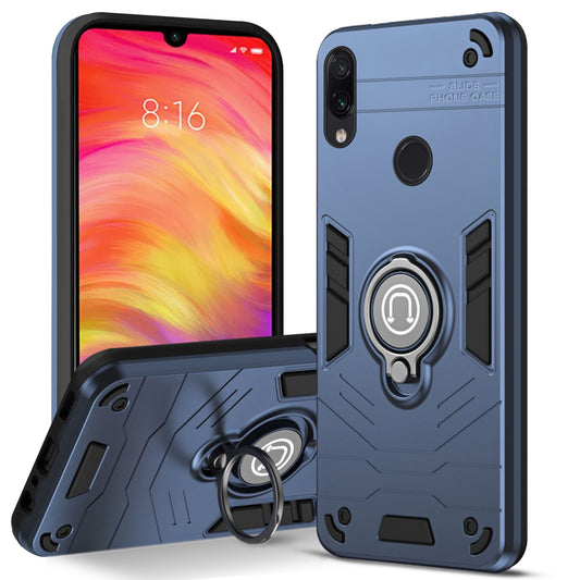 Ultra Rugged Armor Case with Rotating Ring Holder Back Case For Redmi Note 7
