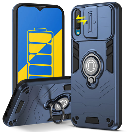 Ultra Rugged Case with Rotating Ring Holder Back Case For Vivo Y12