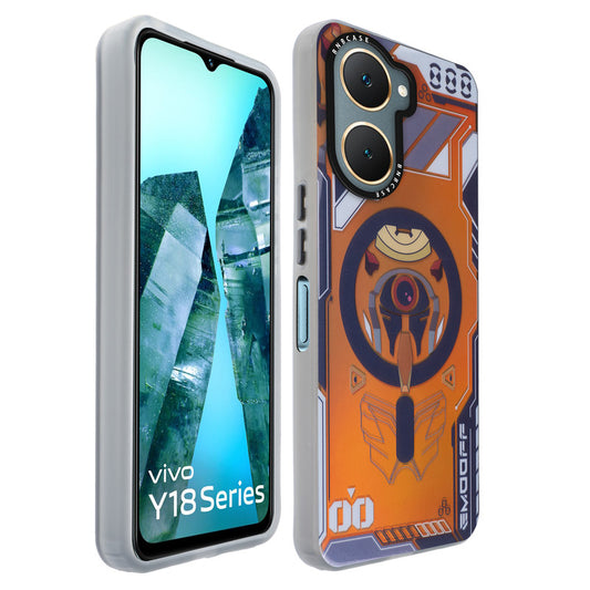 Colorful Reflective Circuit Prints Hard Back Protector Case For Vivo Y18