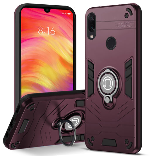 Ultra Rugged Armor Case with Rotating Ring Holder Back Case For Redmi Note 7