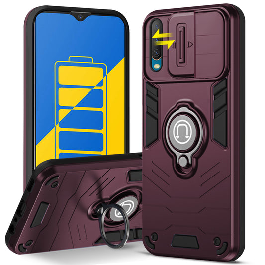 Ultra Rugged Case with Rotating Ring Holder Back Case For Vivo Y12